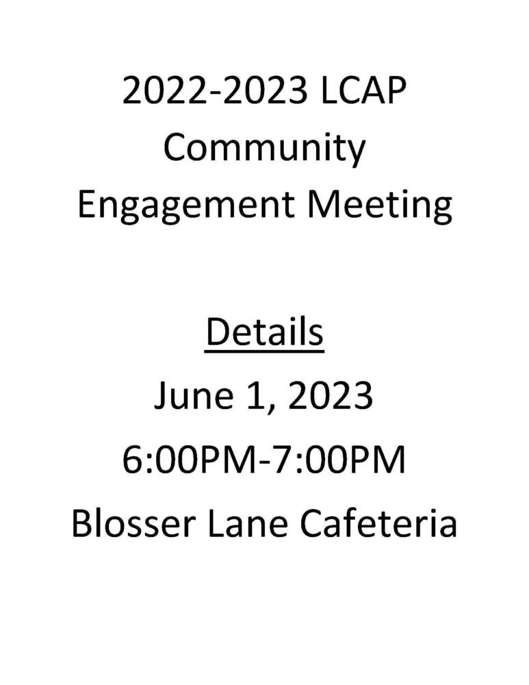 22-23 LCAP Engagement Meeting
