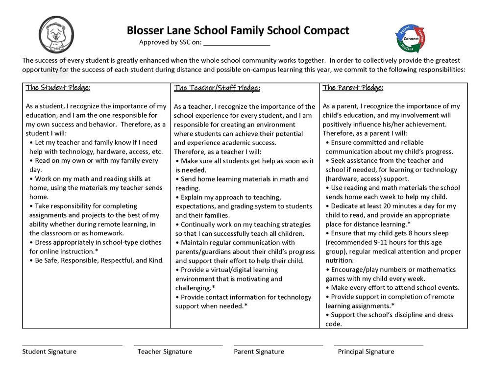 Blosser Lane Family School Compact
