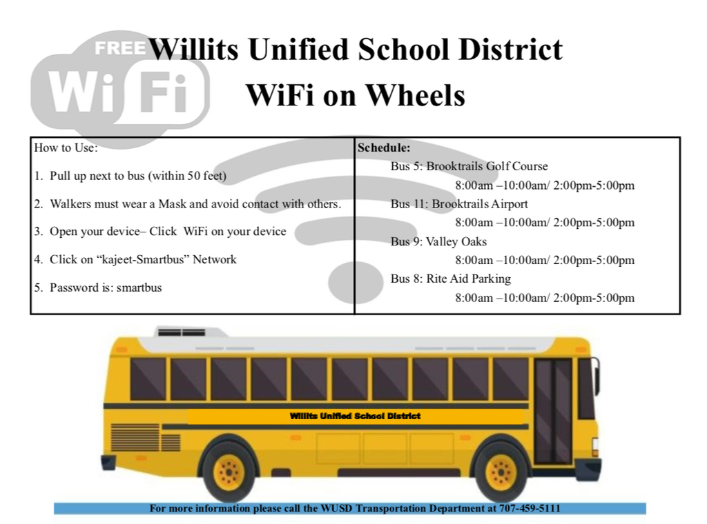 WiFi on Wheels Locations